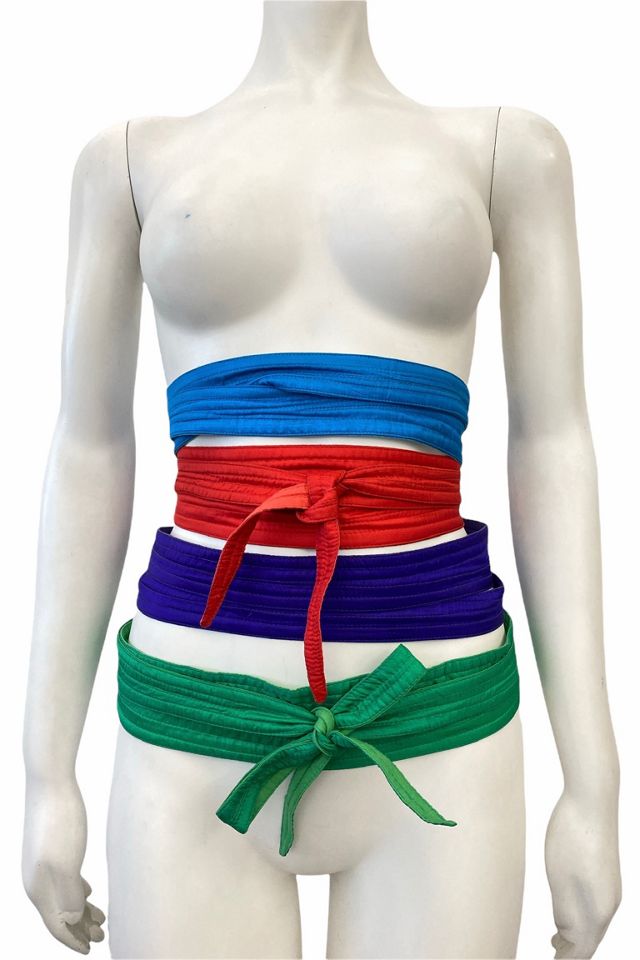 1980s Vintage Two Toned Silk Tie Belts Selected by BusyLady Baca & The Goods #2