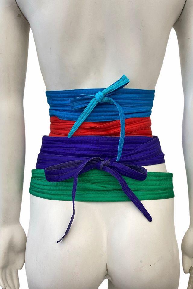 1980s Vintage Two Toned Silk Tie Belts Selected by BusyLady Baca & The Goods #3