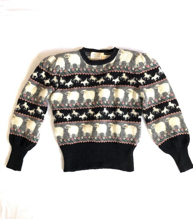 Vintage 1980s Susan Bristol Novelty Sheep Sweater Selected by