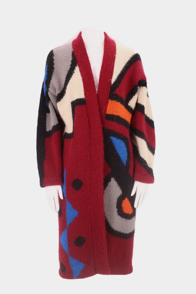 1980s Graphic Print Wool Duster Sweater Selected By Ritual Vintage Free People