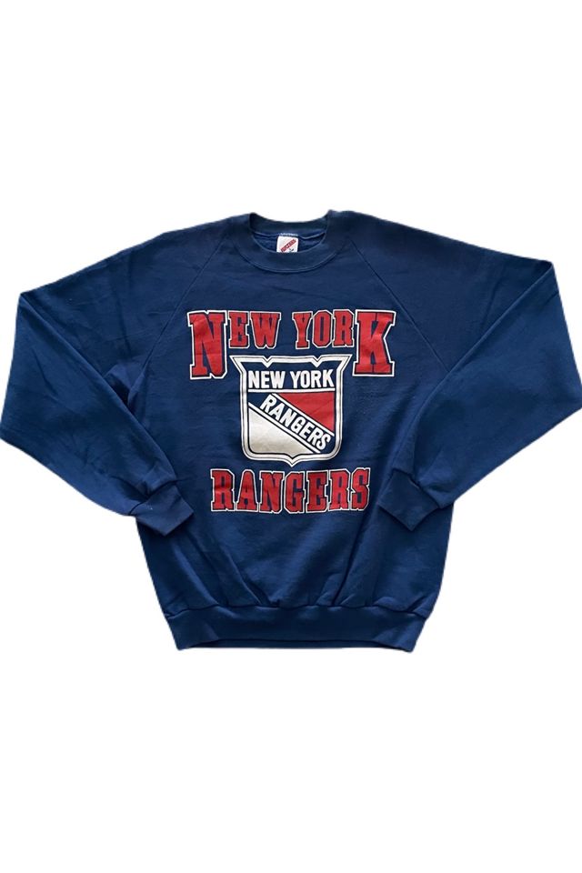 Vintage 1980 s New York Rangers Hockey Sweatshirt Selected by Villains Vintage Free People