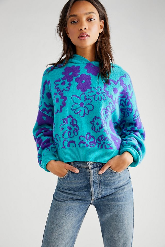 Free people go on get best sale floral sweatshirt