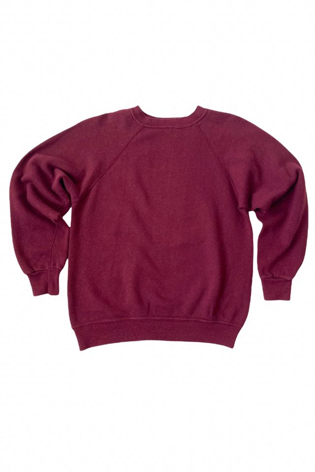 Vintage 1970s Burgundy Sweatshirt Selected by Raleigh Vintage Free People