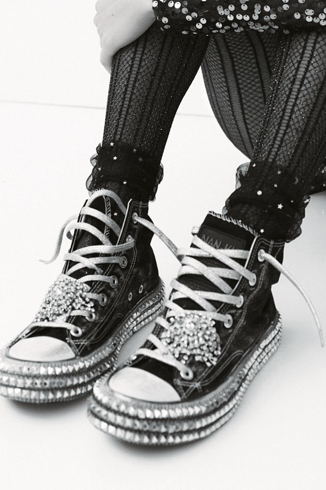 Moon + Stars Sheer Socks #1