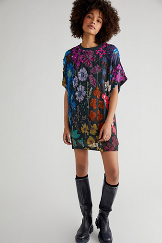 Jewel Mini Dress by Free People in Purple, Size: S