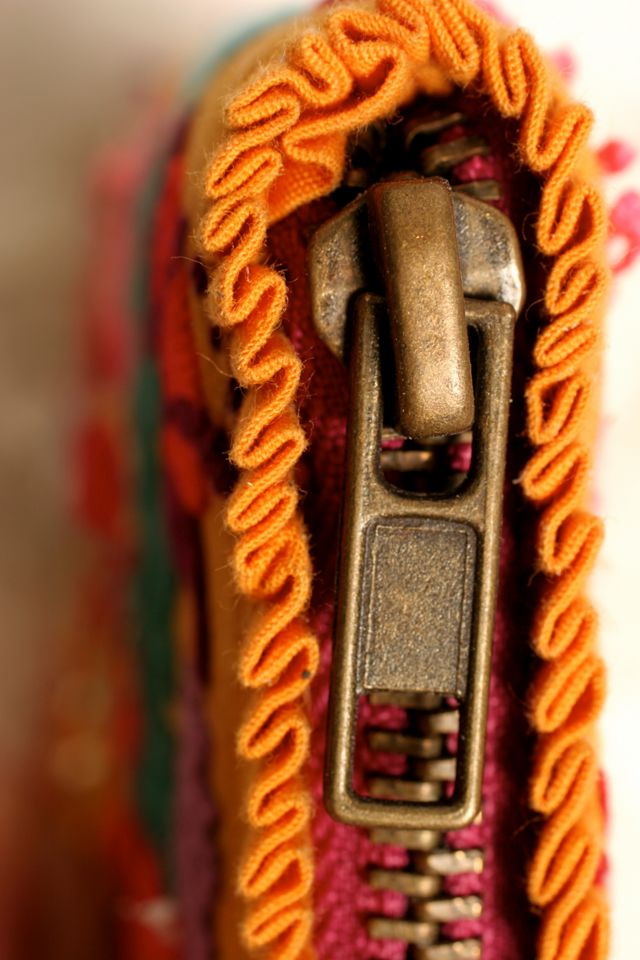 Embroidered Ruffle Wallet #1