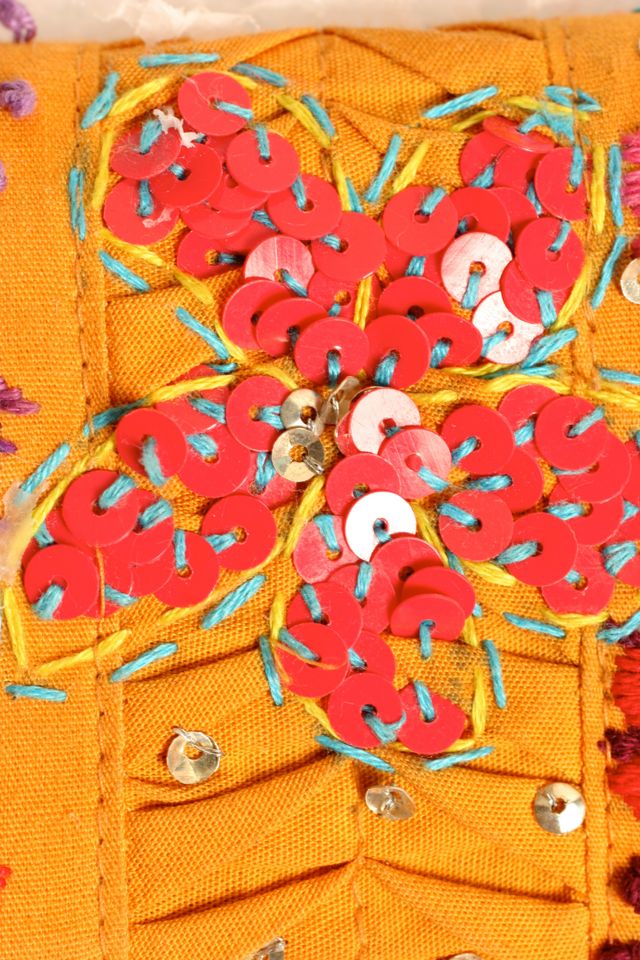 Embroidered Ruffle Wallet #3