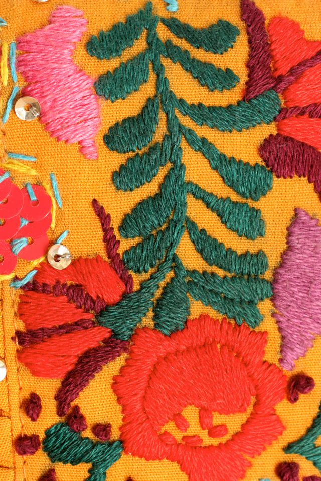 Embroidered Ruffle Wallet #4