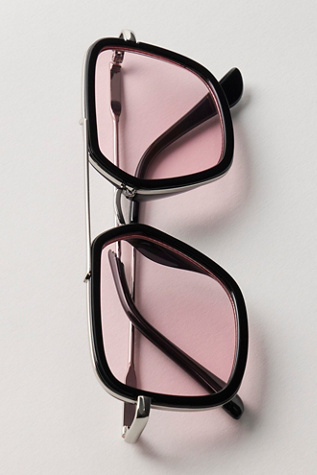 Женские солнцезащитные очки Free People Luna Classic Tinted Aviator Sunglasses, цвет: Чёрный — фото 2