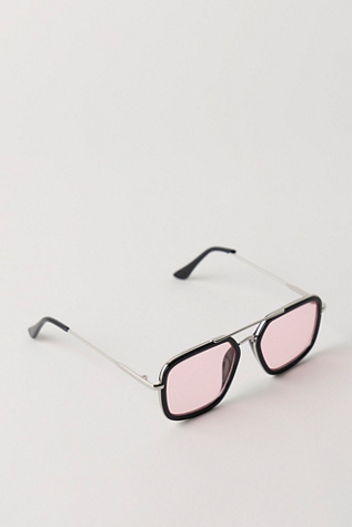 Женские солнцезащитные очки Free People Luna Classic Tinted Aviator Sunglasses, цвет: Чёрный — фото 3