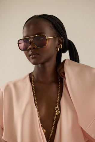 Luna Classic Tinted Aviator Sunglasses