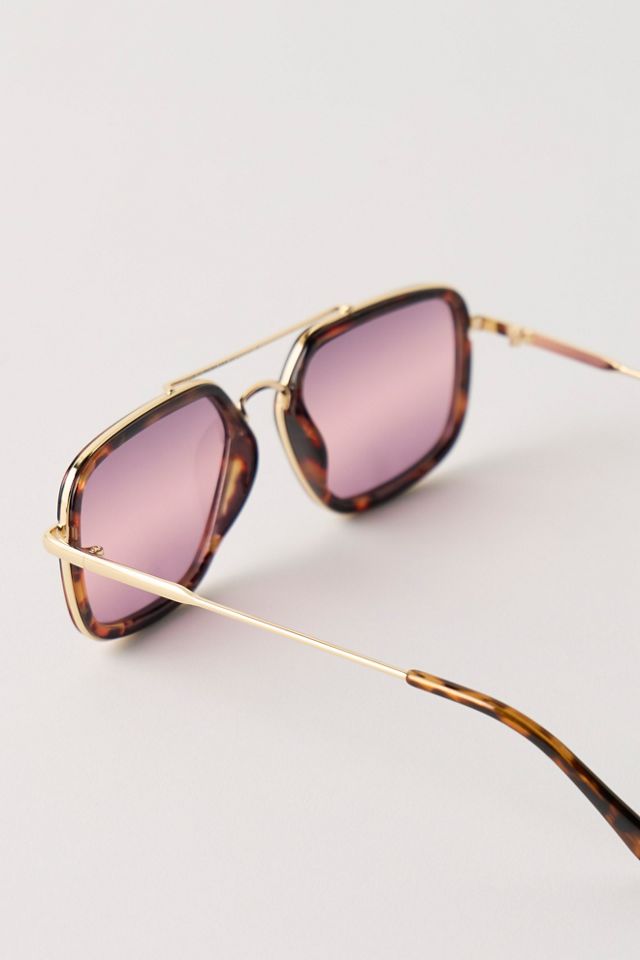 Luna Classic Tinted Aviator Sunglasses #3