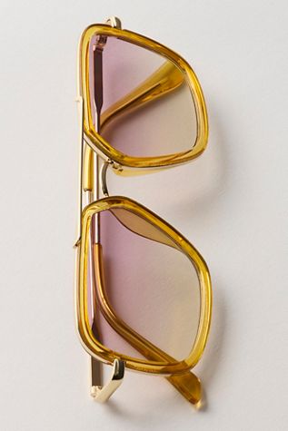 Giant Vintage Lotus Oversized Boho Square Sunglasses | Free  display picture 2