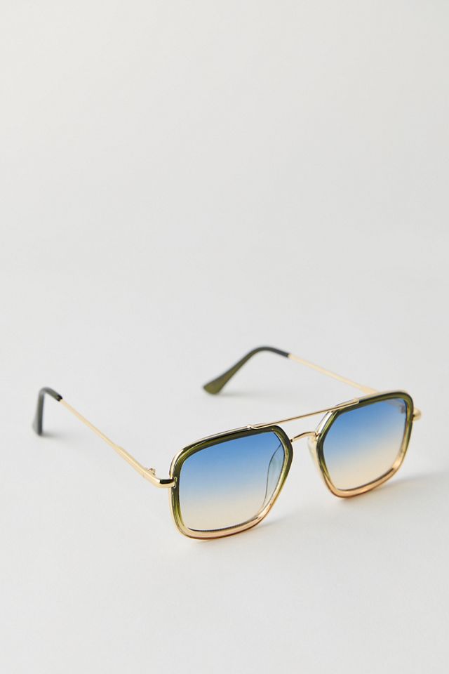 Luna Classic Tinted Aviator Sunglasses #1