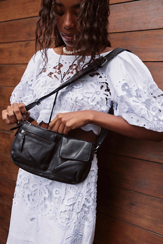 Wade Leather Sling Bag by Free People in Black