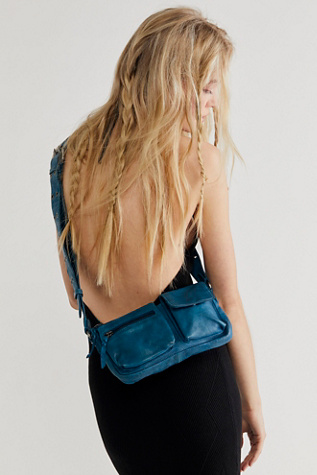 Wade Leather Sling by Free People, Cornflower