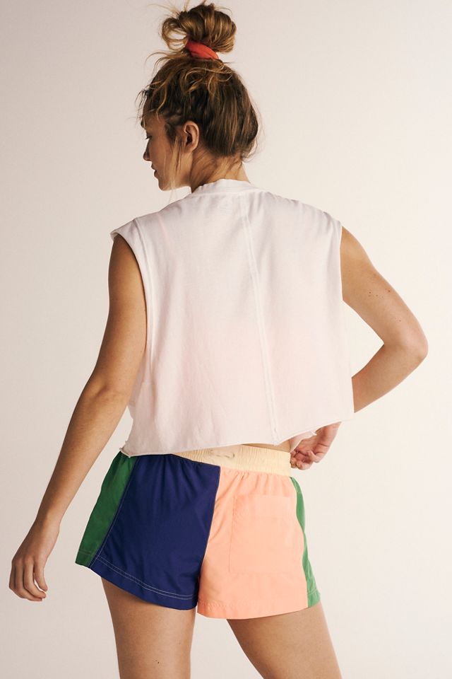 FP Movement Invigorate Colorblock Shorts by at Free People, Lime