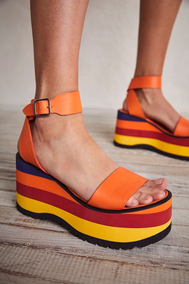 Free People Parris Platform Wedge Sandals. 3