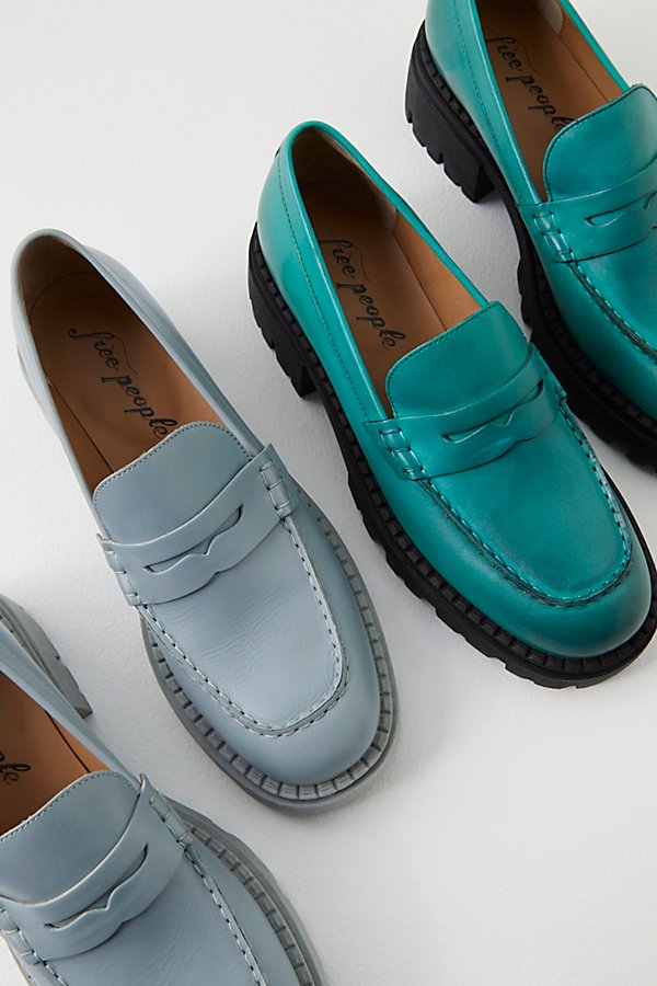 Fp Collection Lyra Lug Sole Loafers In Mountain Spring