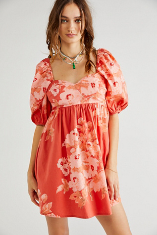 Free people orange floral dress hotsell