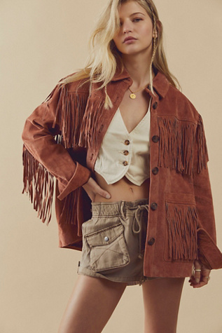 understated leather fringe jacket