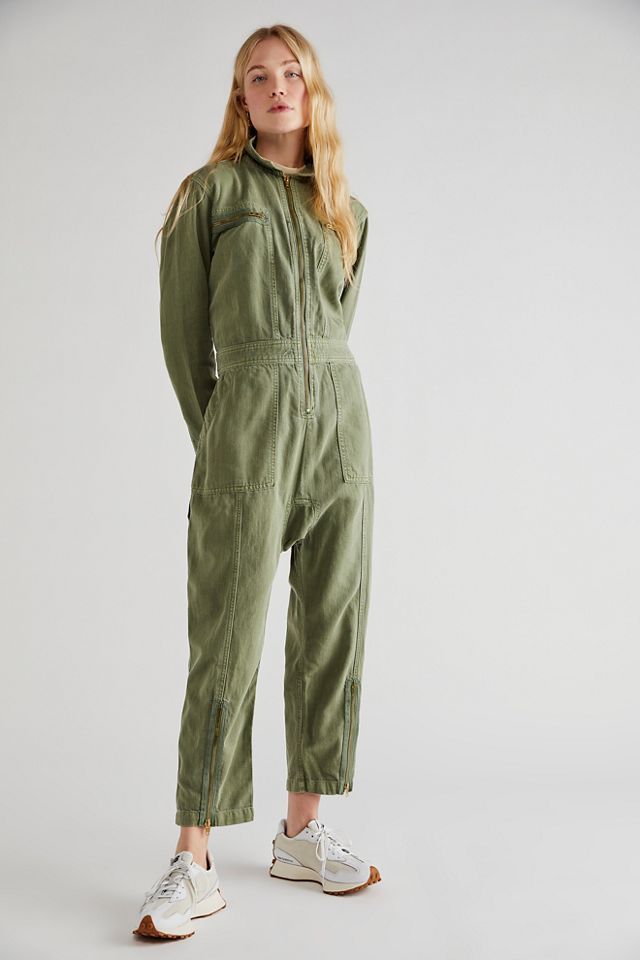 Zip Embroidered Jumpsuit