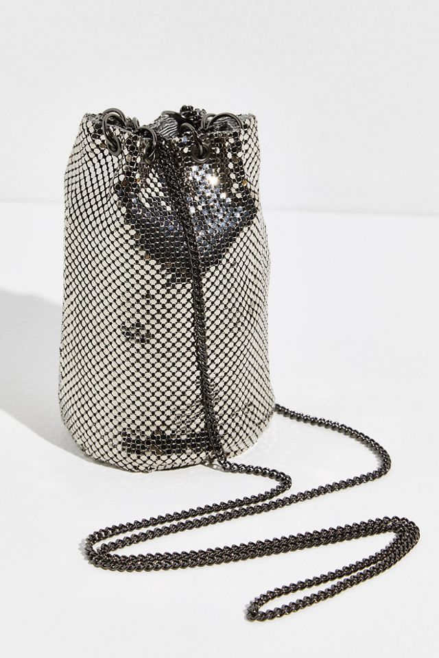 Black Multicolored Mesh Bucket Bag