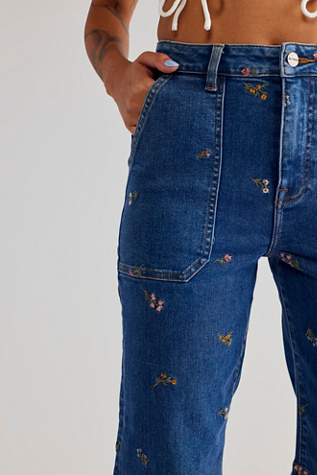 Driftwood Denim Embroidered Joggers | Free People