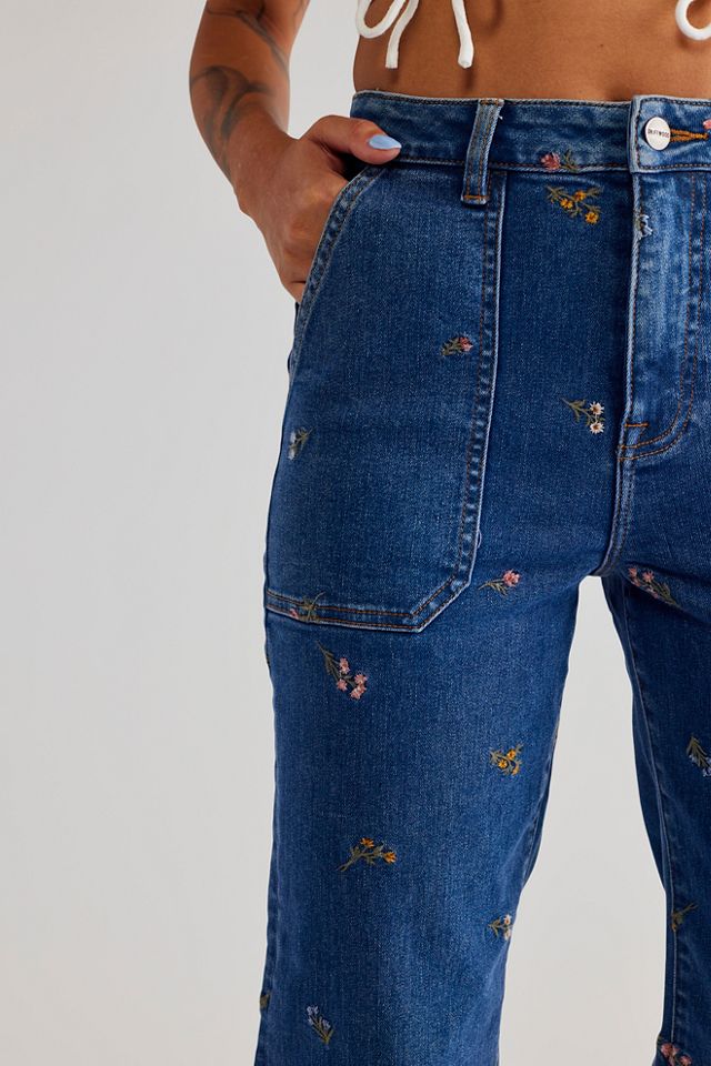 Driftwood Denim Embroidered Joggers