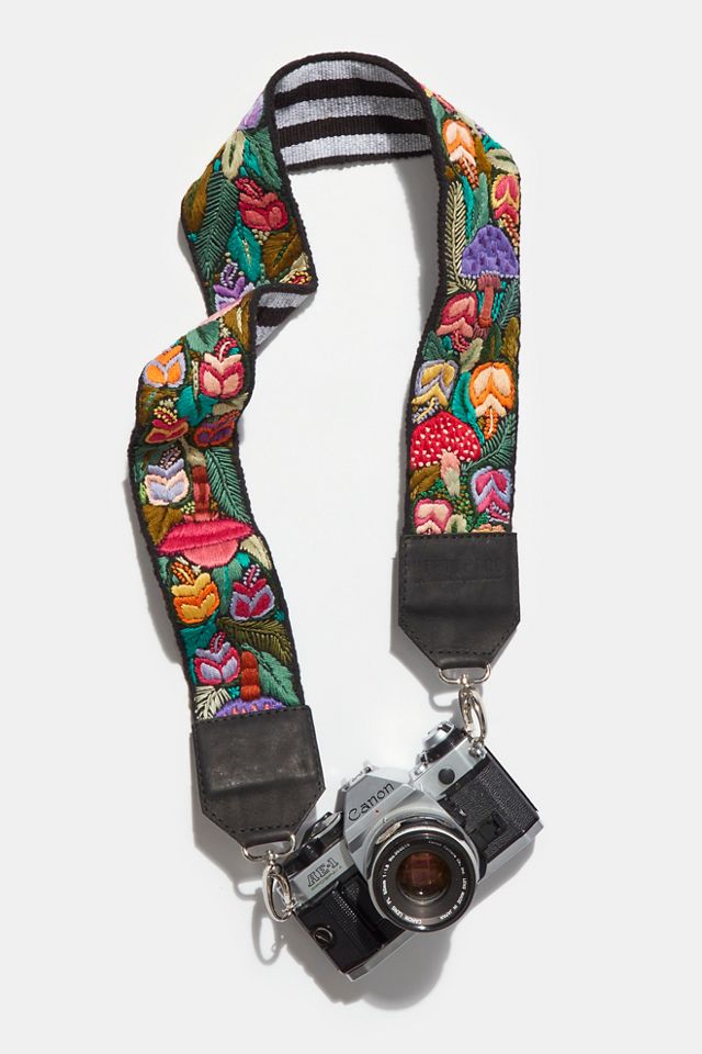 patterned camera strap