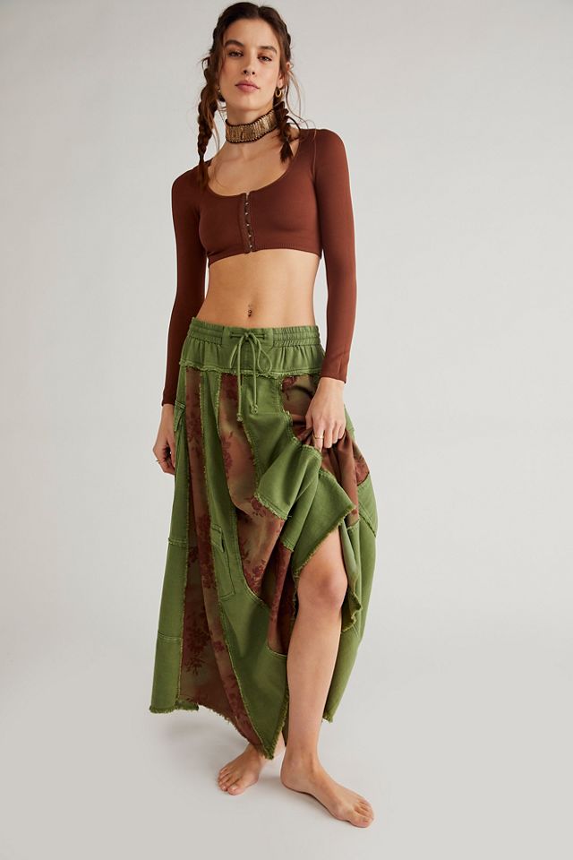 Free People Around The World Maxi Skirt. 4