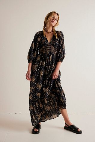 Free people outlet black maxi