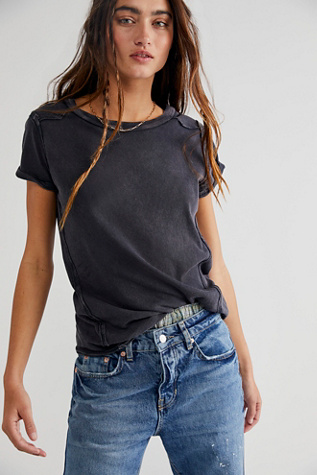 We The Free Wild Tee at Free People in Black, Size: Small