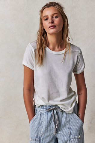 We The Free Wild Tee at Free People in Ivory, Size: Large