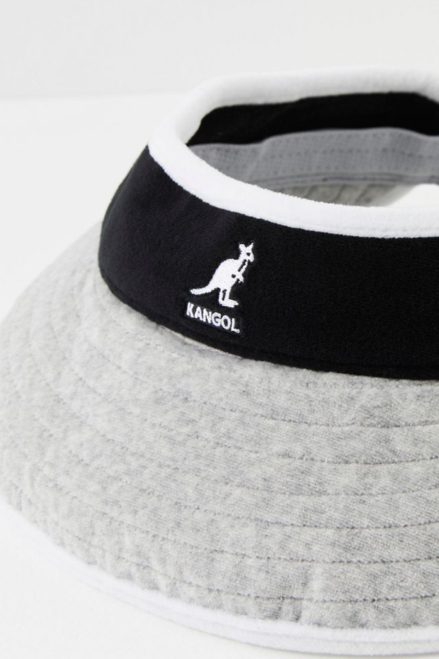 Kangol Beach Side Visor-Gray/Black Kangol beach side visor headwear- gray black – KITEKALLE main image 3