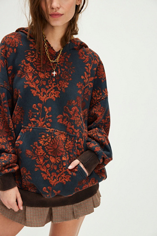 We The Free It's A Vibe Printed Hoodie at Free People in Bleach Floral Combo, Size: XL