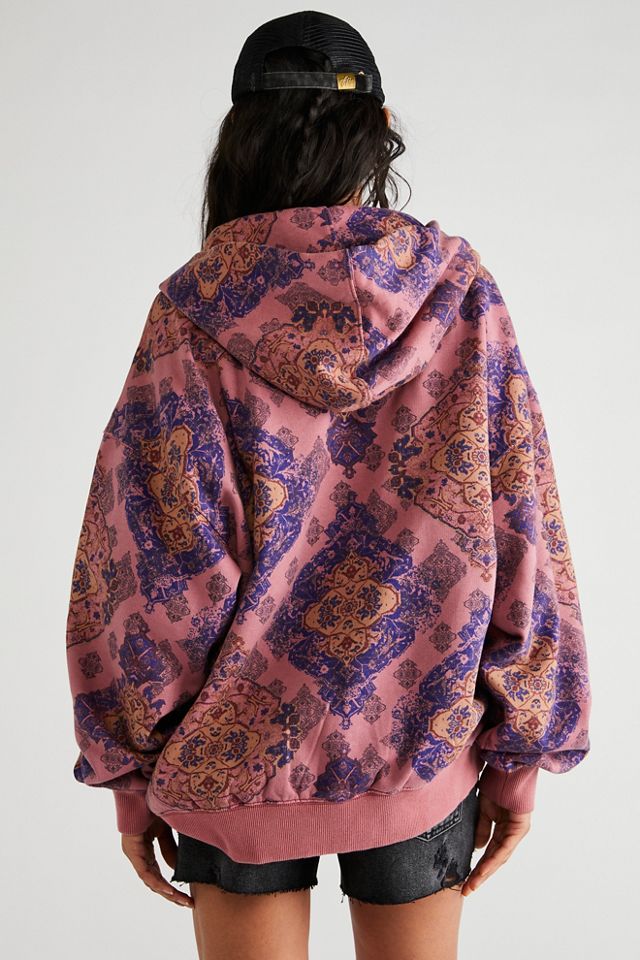 Free People It's A Vibe Printed Hoodie. 5