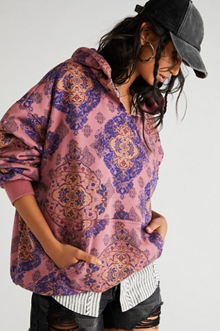 Free People It's A Vibe Printed Hoodie. 3