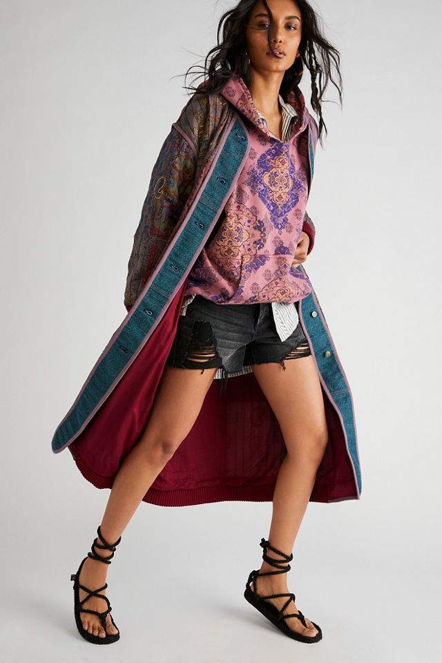 Free People It's A Vibe Printed Hoodie. 4