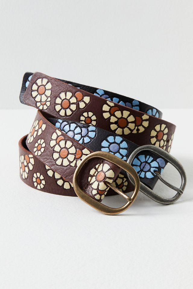 NWT Free People La Paz Leather Flower Belt S/M Free People Women main image 3