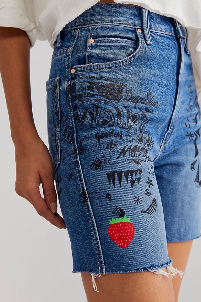 MOTHER High-Waisted Smokin' Fray Shorts #2