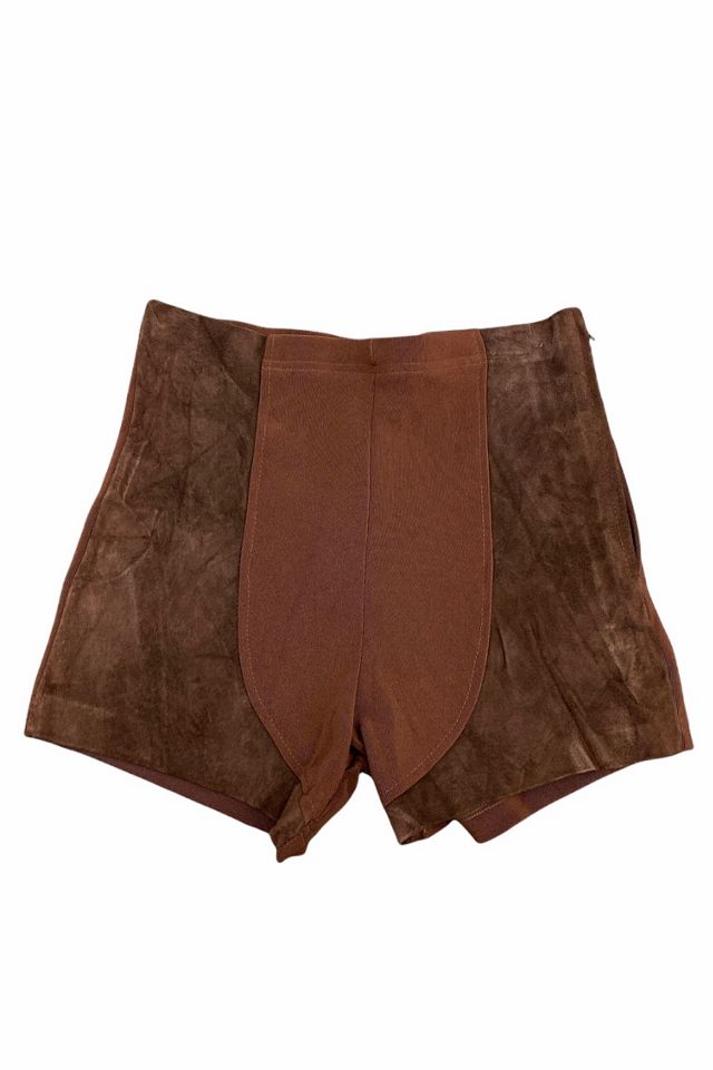 Suede best sale biker shorts