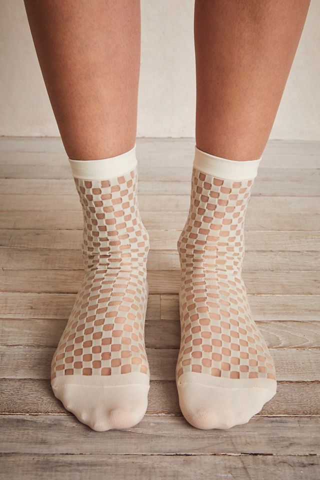 Anise Sheer Crew Socks #1