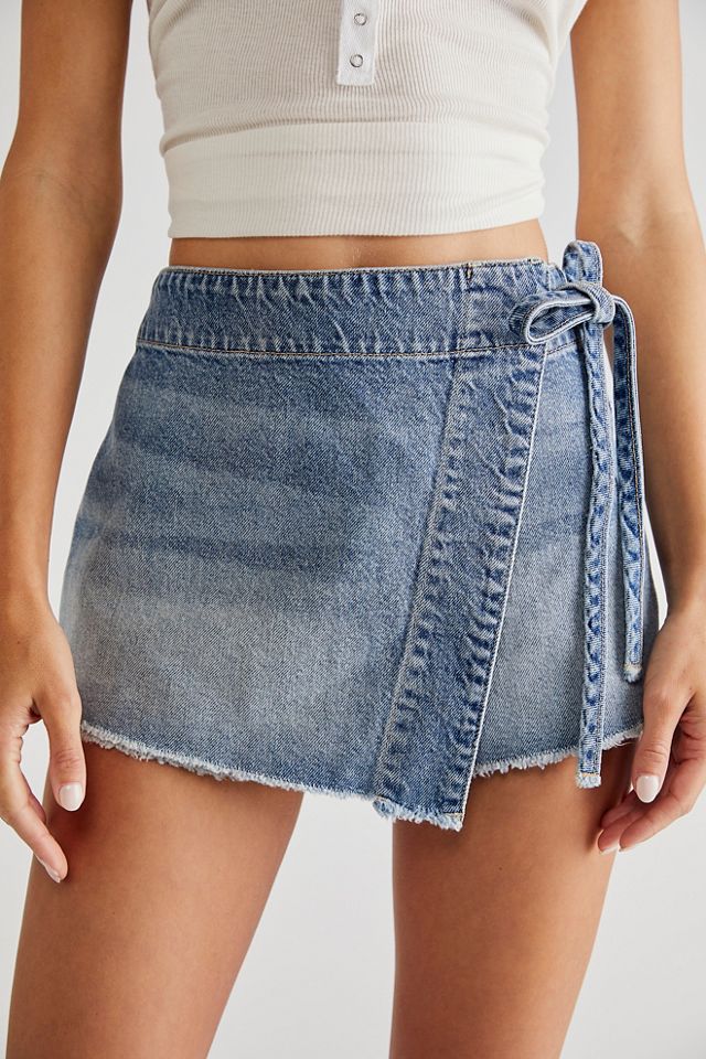 Free People Emmy Denim Skort 66755976 3192