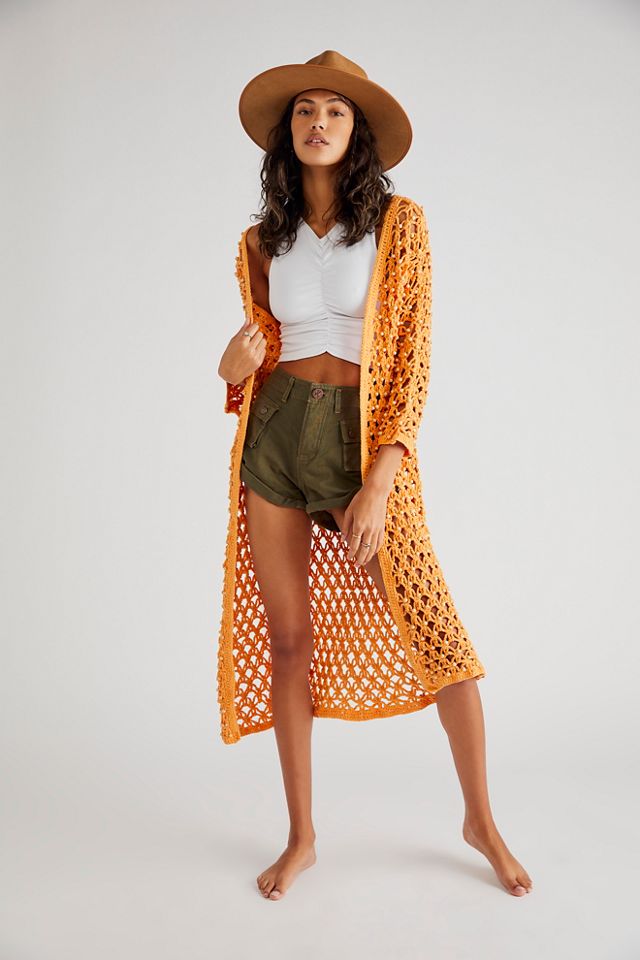 Sunset Crochet Beaded Duster #2