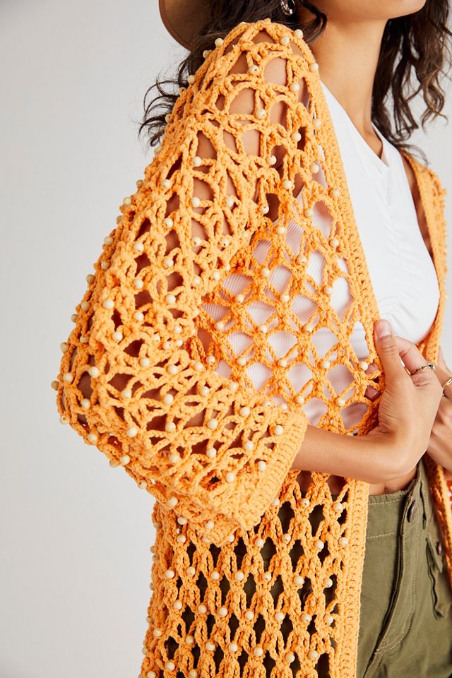 Sunset Crochet Beaded Duster #3