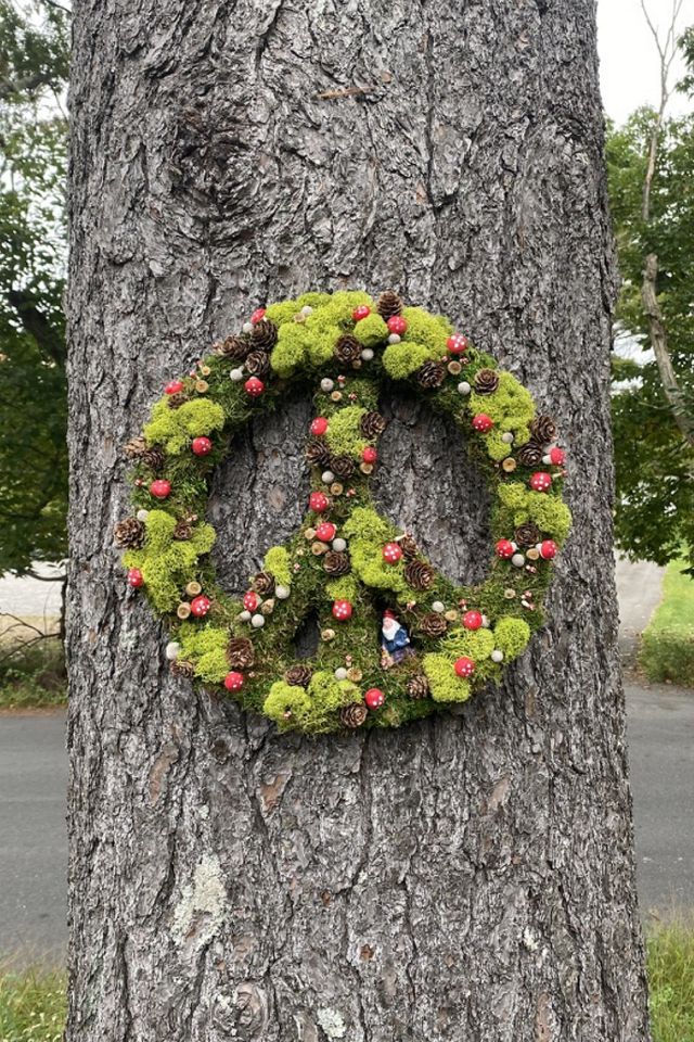 Hatch Creative Studio Peace, Love, Mushroom Wall Decor