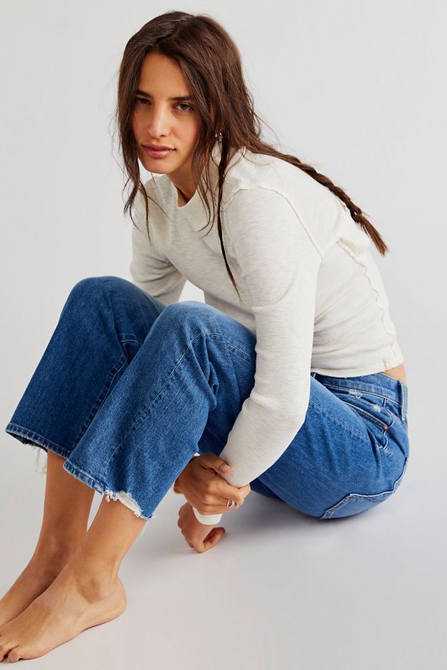 MOTHER The Ditcher Crop Chew Jeans #3