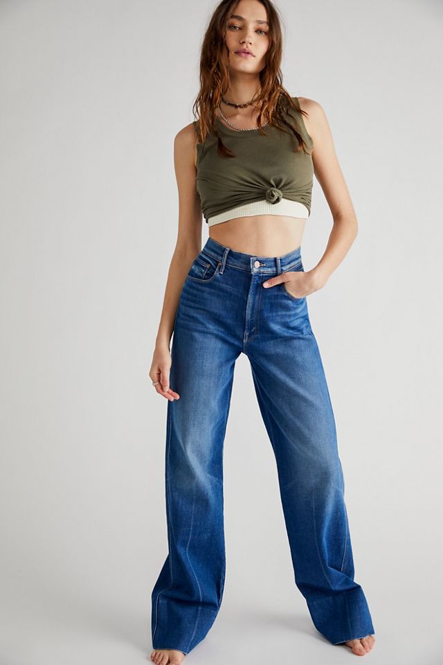 MOTHER High-Waisted Tunnel Vision Wide Hem Jeans | Free People
