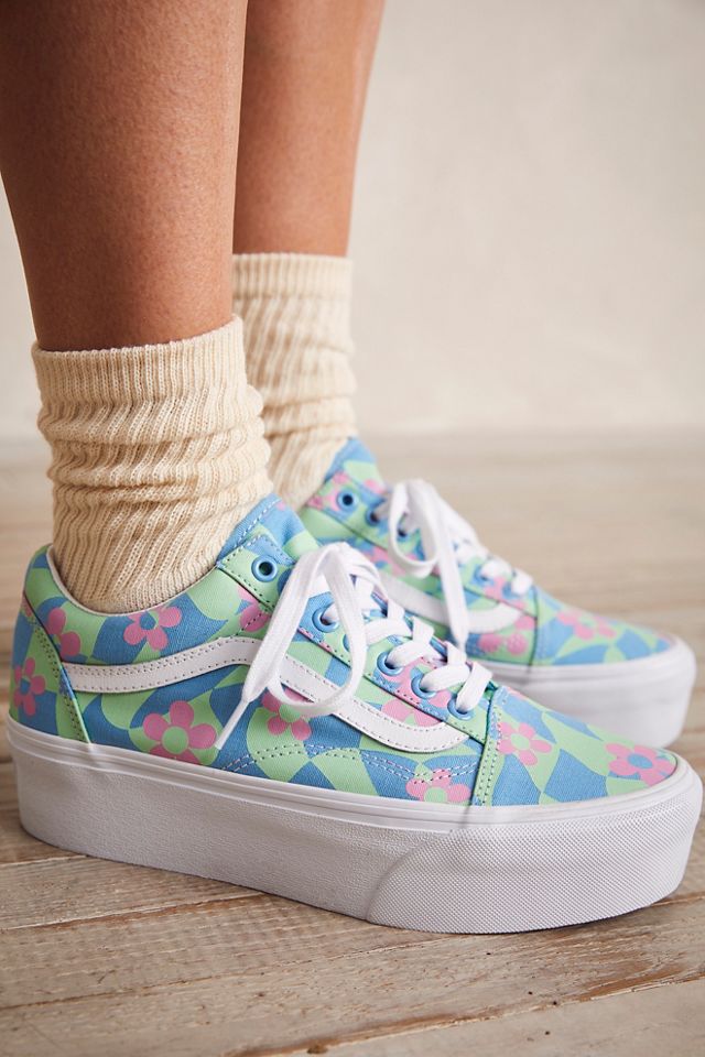 Vans hot sale checkerboard floral